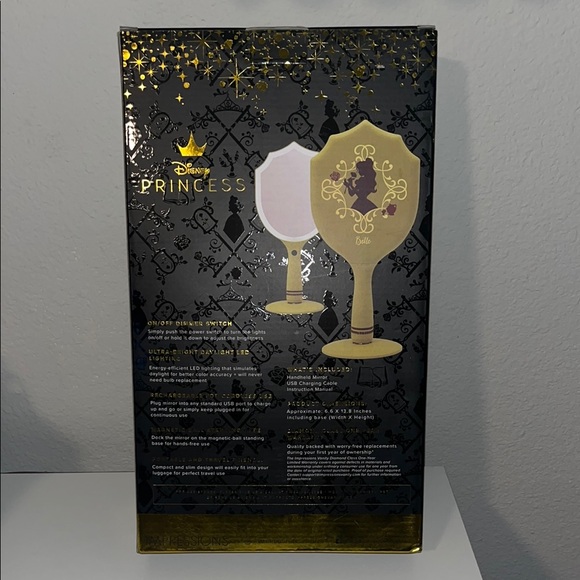 Belle Disney Princess Gold and Black Mirror - Picture 2 of 4
